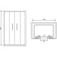 Душевая дверь в нишу RGW Passage PA-11 (1400-1440)x1950 профиль хром