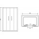 Душевая дверь в нишу RGW Passage PA-11 (1600-1640)x1950 профиль хром, стекло матовое
