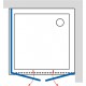 Душевой уголок GuteWetter Practic Square GK-402 правая 90x90 см стекло бесцветное, профиль матовый хром