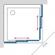 Душевой уголок GuteWetter Practic Square GK-433 100x100 см стекло бесцветное, профиль матовый хром