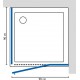 Душевой уголок GuteWetter Lux Square GK-003 правый 90x90 см стекло бесцветное 6-8, фурнитура хром