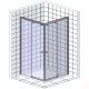 Душевой уголок De Aqua K100100OP-W 100х100, стекло прозрачное
