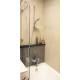 Шторка на ванну GuteWetter Lux Pearl GV-001A левая 50 см стекло бесцветное, фурнитура хром