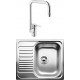 Комплект  Мойка кухонная Blanco Tipo 45 S Mini сталь матовая + Смеситель VitrA Single sink mixer A42388EXP для кухонной мойки