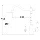 Комплект  Мойка кухонная Zorg Light ZL R 450510 BRONZE + Смеситель Zorg Sanitary ZR 312 YF-50-BR для кухонной мойки