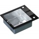 Мойка кухонная Zorg Inox Glass GL-6051-BLACK черное стекло + дозатор в подарок