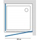 Душевой уголок GuteWetter Practic Square GK-401 правая 80x80 см стекло бесцветное, профиль матовый хром