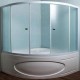 Шторка на ванну 1MarKa Ibiza профиль белый, стекло рифленое