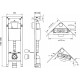 Система инсталляции для унитазов Wisa Exellent XS WC 90/110 мм угловая