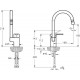 Комплект  Мойка кухонная Oulin OL-R510 + Смеситель VitrA Fold S Sink Mixer A42155EXP для кухонной мойки