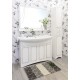 Мебель для ванной Sanflor Элен 120 белая, патина серебро