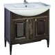 Мебель для ванной ASB-Woodline Модена 85 орех с золотой патиной