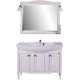 Мебель для ванной ASB-Woodline Модена 105 белая с серебряной патиной