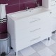 Мебель для ванной СанТа Омега Люкс 100 напольная белая