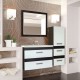 Мебель для ванной Style Line Сакура 80 Люкс Plus, белая, венге