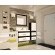 Мебель для ванной Style Line Сакура 80 Люкс Plus, белая, венге