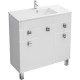 Мебель для ванной Triton Диана 101, 3 двери, 2 ящика, с бельевой корзиной, белая