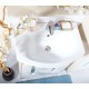 Мебель для ванной Бриклаер Бали 60 светлая лиственница, белый глянец