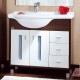 Мебель для ванной Бриклаер Бали 90 венге, белый глянец, L