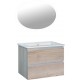 Мебель для ванной Misty Кантри 85 дуб галифакс белый