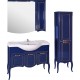 Мебель для ванной ASB-Woodline Эмили 105 синяя, патина золото