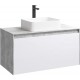 Мебель для ванной Aqwella 5 stars Mobi 100 бетон светлый, белый