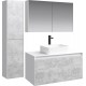 Мебель для ванной Aqwella 5 stars Mobi 100 белая, бетон светлый