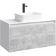 Мебель для ванной Aqwella 5 stars Mobi 100 белая, бетон светлый