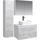 Мебель для ванной Aqwella 5 stars Mobi 80 белая, бетон светлый