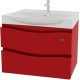 Мебель для ванной АВН Фиджи 85 красная, подвесная