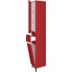 Шкаф-пенал АВН Фиджи 35 L, напольный, красный, с бельевой корзиной