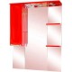Зеркало-шкаф Misty Жасмин 85 с подсветкой, красная эмаль L