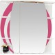 Зеркало-шкаф Misty Каролина 70 L розовое стекло