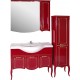 Зеркало-шкаф ASB-Woodline Эмили 105 красное, патина золото