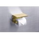 Держатель туалетной бумаги Rush Edge ED77141 Gold с полкой для телефона